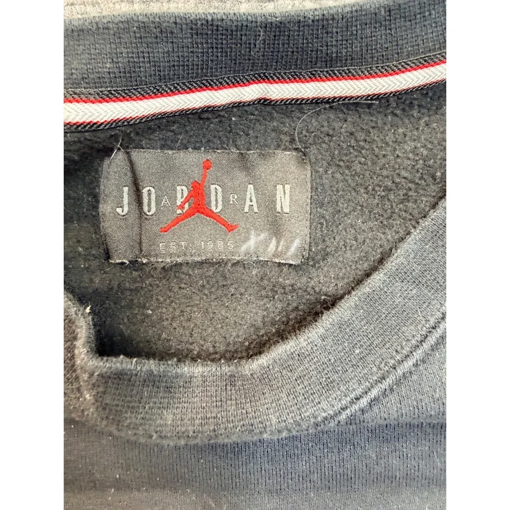 Nike Jordan Flight Mens XL Black Fleece Graphic Crewneck Sweatshirt Pullover
